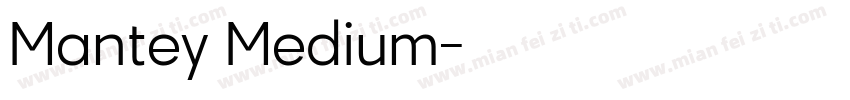 Mantey Medium字体转换